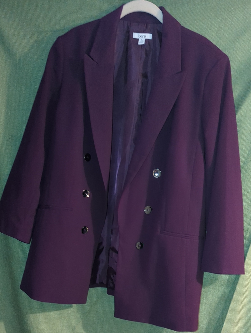 Bar III Double-Breasted Purple Blazer for Women